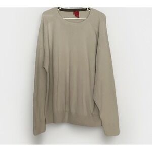 Levi's Mens XXL Tan Pullover Sweatshirt Ribbed Crewneck Minimalist Cotton Casual